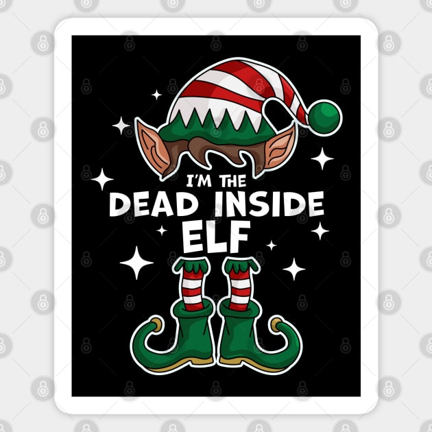 I'm the Dead Inside Elf - Matching Family Christmas Xmas Magnet by OrangeMonkeyArt